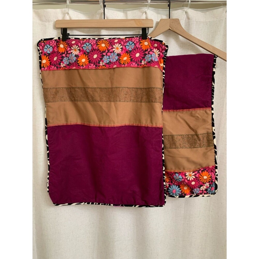 Seventeen Magazine Y2K Girl Floral Patchwork Corduroy Purple Pattern PillowCases
